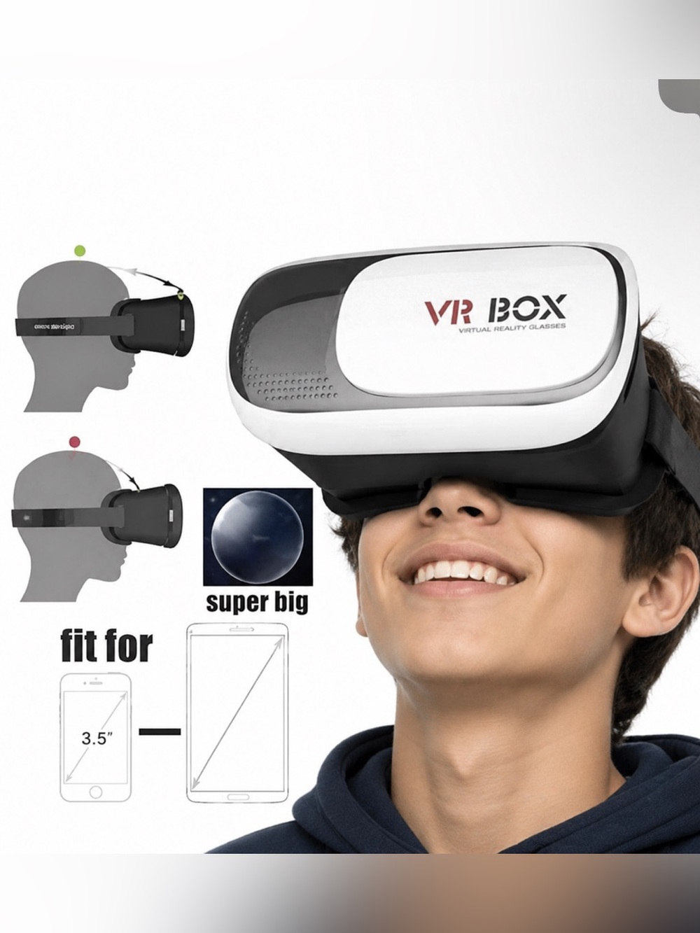 3D virtual reality VR BOX 2.0 universal headset